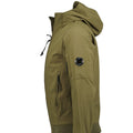 CP Company Softshell Hooded Arm Lens Jacket Khaki - Boinclo ltd
