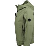 CP Company Softshell Hooded Arm Lens Jacket Olive - Boinclo ltd