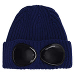 CP Company Wool Goggle Beanie Blue Print - Boinclo ltd