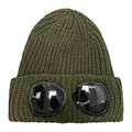 CP Company Wool Goggle Beanie Dark Khaki - Boinclo ltd Outlet Sale