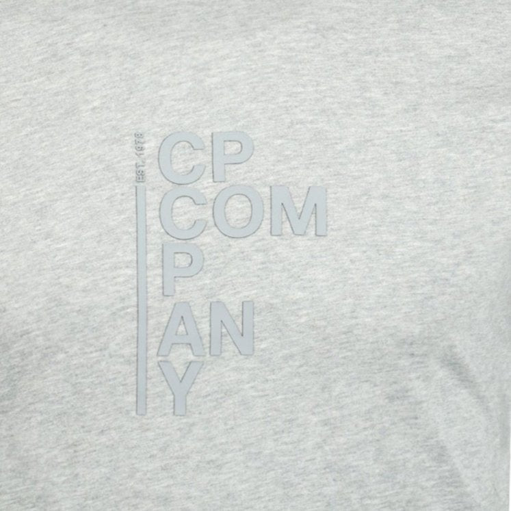 CP Company Writing Logo Print T-Shirt Grey - Boinclo ltd