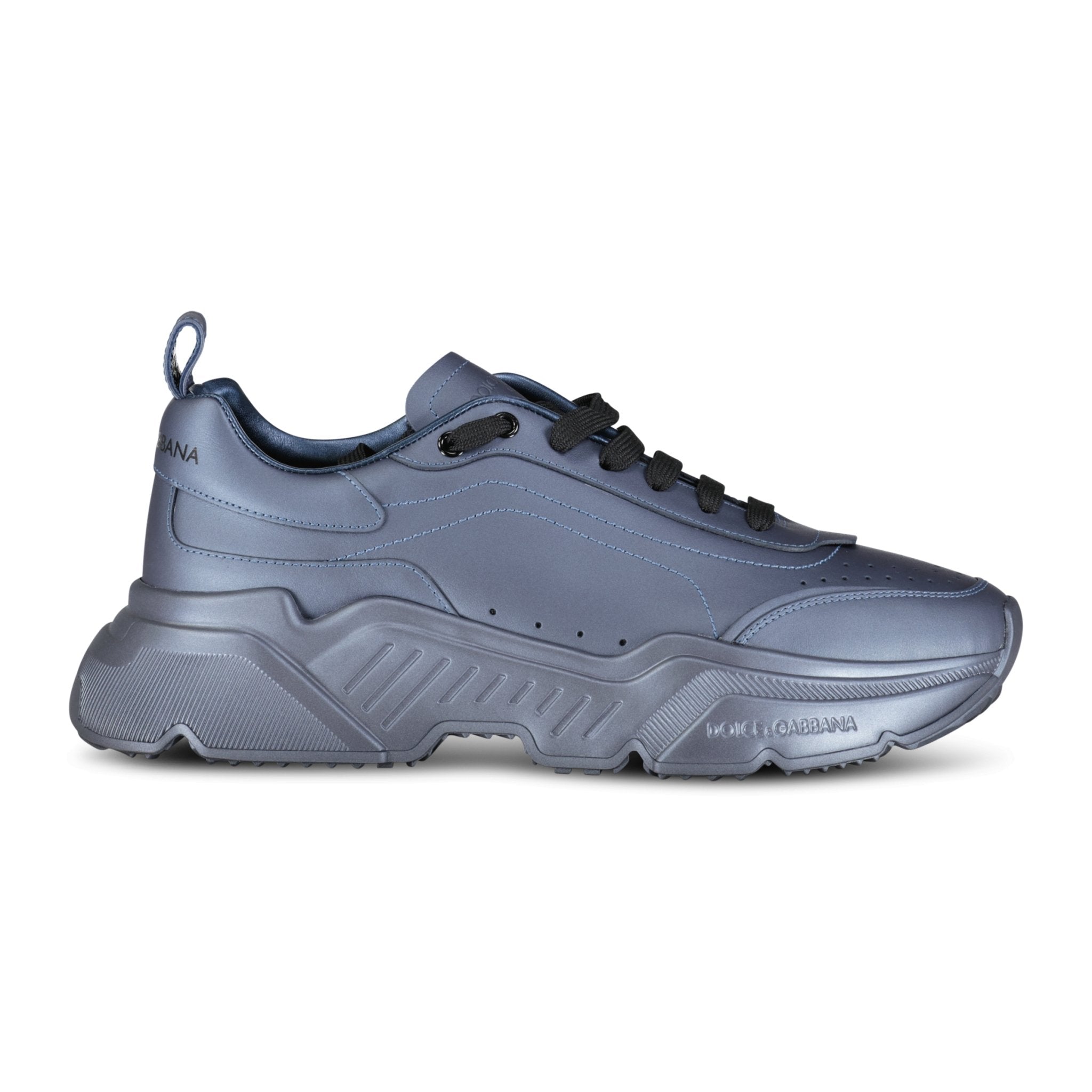DOLCE & GABANNA Leather Daymaster Trainers Slate Blue