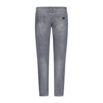 Dolce & Gabbana 'Milano' Metal Plaque Skinny Light Grey Jeans - Boinclo ltd