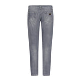Dolce & Gabbana 'Milano' Metal Plaque Skinny Light Grey Jeans - Boinclo ltd