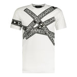 DSquared2 Black Tape Logo T-Shirt White - Boinclo ltd