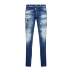 DSquared2 'Cool Guy' Beige Logo Slim Fit Jeans Blue - Boinclo ltd