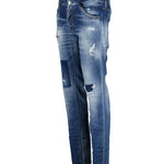 DSquared2 'Cool Guy' Orange Logo Slim Fit Jeans Blue - Boinclo ltd