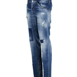 DSquared2 'Cool Guy' Orange Logo Slim Fit Jeans Blue - Boinclo ltd