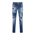 DSquared2 'Cool Guy' Orange Logo Slim Fit Jeans Blue - Boinclo ltd