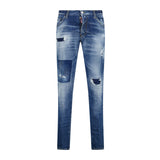 DSquared2 'Cool Guy' Orange Logo Slim Fit Jeans Blue - Boinclo ltd