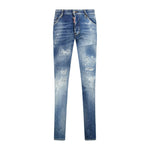 DSquared2 'Cool Guy' Paint Splatter Slim Fit Jeans Blue - Boinclo ltd