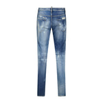 DSquared2 'Cool Guy' Paint Splatter Slim Fit Jeans Blue - Boinclo ltd