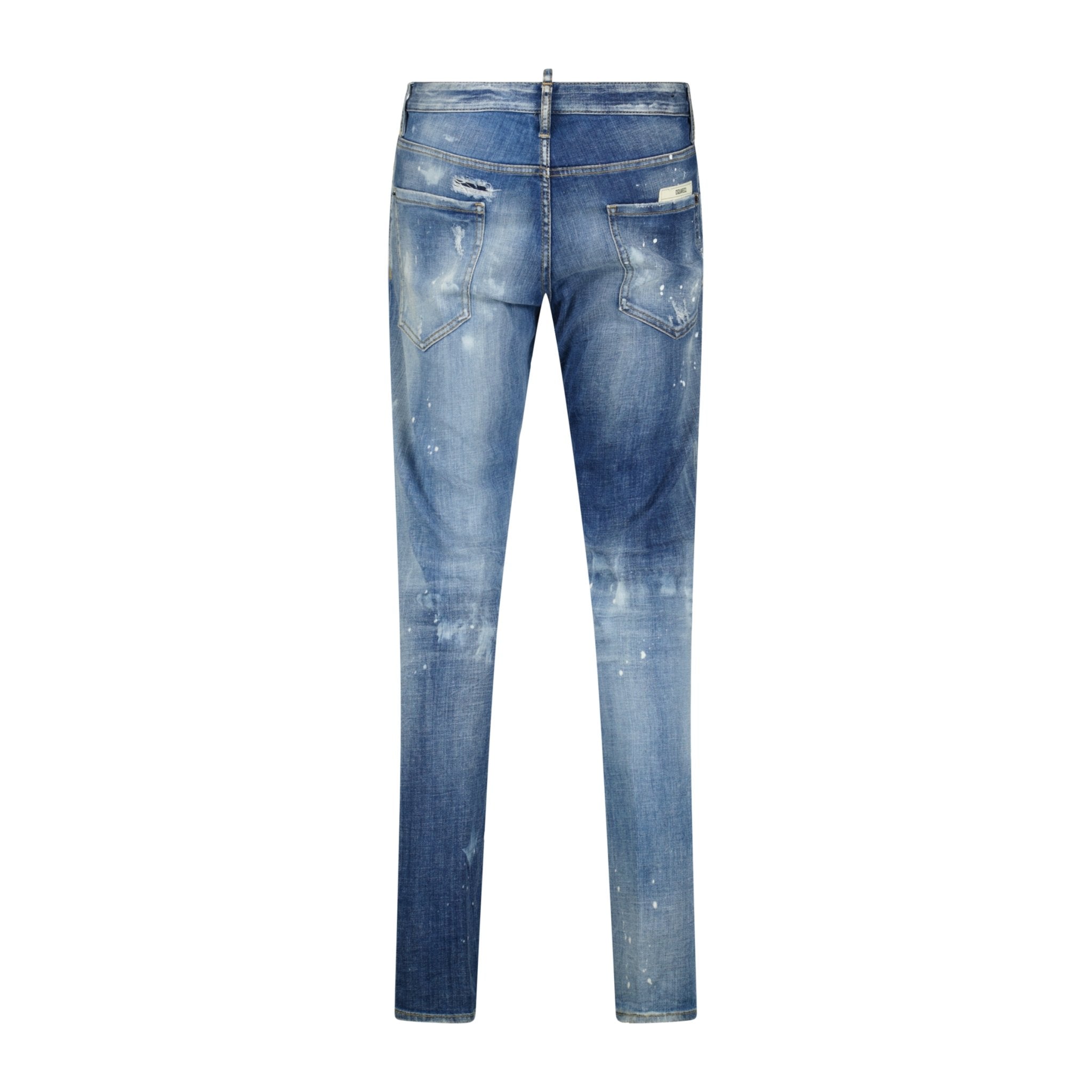 DSquared2 'Cool Guy' Paint Splatter Slim Fit Jeans Blue - Boinclo ltd