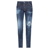 DSquared2 'Cool Guy' Yellow & Red Paint Slim Fit Jeans - Boinclo ltd
