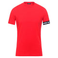 DSquared2 Cuffed Tape Logo T-Shirt Red - Boinclo ltd