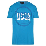 DSquared2 Logo Print T-Shirt Blue - Boinclo ltd