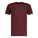Dsquared2 Logo Printed T-Shirt Maroon - Boinclo ltd