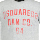 DSquared2 Red Distressed Logo T-Shirt Grey - Boinclo ltd