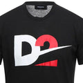 DSquared2 Red & White Logo Print T-shirt Black - Boinclo ltd