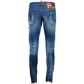 DSquared2 'Sexy Twist' Paint Splatter Jeans Blue - Boinclo ltd