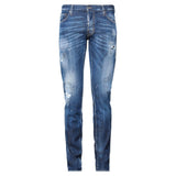 DSquared2 'Slim Jean' Paint Splatter Jeans Dark Blue - Boinclo ltd