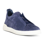 Ermenegildo Zegna Suede Trainers Blue - Boinclo ltd