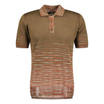 Missoni 3 Button Up Short Sleeve Polo Shirt Brown - Boinclo ltd