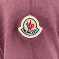 Moncler Arm Logo Pink Embroidery T-Shirt Burgundy - Boinclo ltd