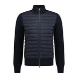 Moncler 'Cardigan Tricot' Nylon Mix Knit Zip Jacket Navy - Boinclo ltd