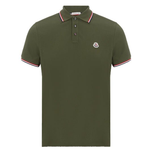 Moncler Logo Cotton Polo T-Shirt Khaki - Boinclo ltd