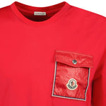 Moncler Logo Nylon Pocket T-Shirt Red - Boinclo ltd