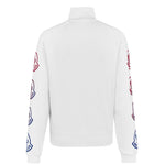 Moncler 'Maglia Cardigan' Arm Logo Track Jacket White - Boinclo ltd