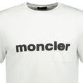 Moncler 'Maglia' Front Pocket Logo Writing T-Shirt White - Boinclo ltd