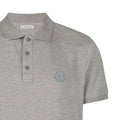 Moncler Rubber Logo Polo T-Shirt Grey - Boinclo ltd