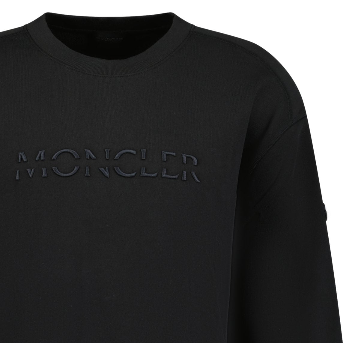 Moncler Split Logo Sweatshirt Black - Boinclo ltd
