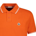 Moncler Twin Tip Collar Cotton Polo Orange - Boinclo ltd