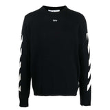 Off-White Diag-Print Knitted Crewneck Black - Boinclo ltd