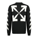 Off-White Diag-Print Knitted Crewneck Black - Boinclo ltd