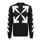 Off-White Diag-Print Knitted Crewneck Black - Boinclo ltd