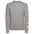 Off-White Diag-Print Knitted Crewneck Grey - Boinclo ltd