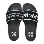 OFF-WHITE Embroidery Sliders Black - Boinclo ltd