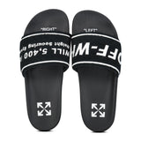 OFF-WHITE Embroidery Sliders Black - Boinclo ltd