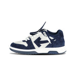 OFF-WHITE Out Of Office Low-Top Suede Trainers Navy & White - Boinclo ltd