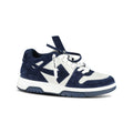 OFF-WHITE Out Of Office Low-Top Suede Trainers Navy & White - Boinclo ltd