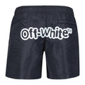 Off-White Rear Writing Design Swim Shorts Black - Boinclo ltd