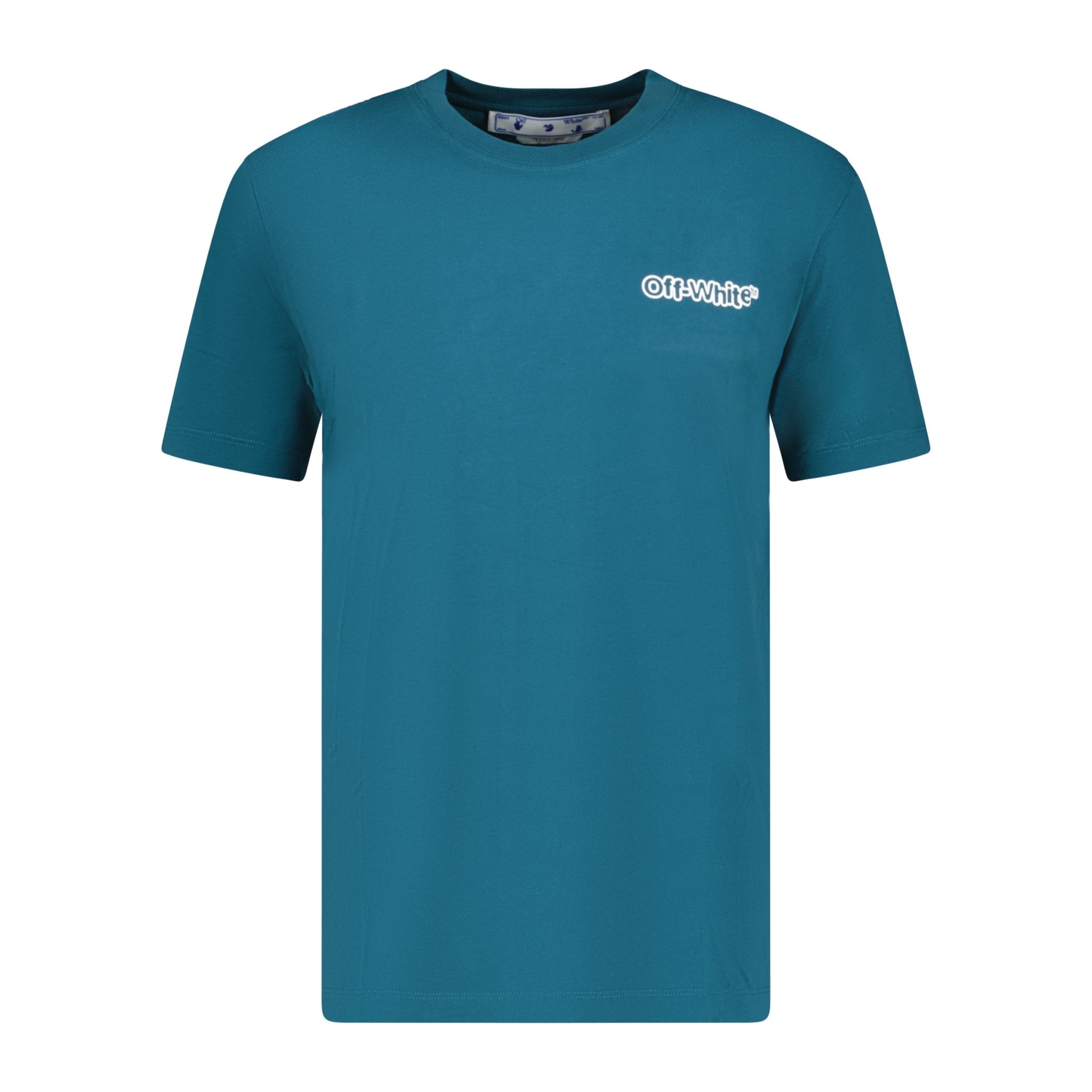 OFF-WHITE Slim Fit FF Blur T-Shirt Teal Blue - Boinclo ltd