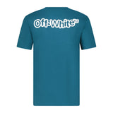 OFF-WHITE Slim Fit FF Blur T-Shirt Teal Blue - Boinclo ltd