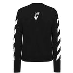 OFF-WHITE White Print Caravaggio Sweatshirt Black - Boinclo ltd