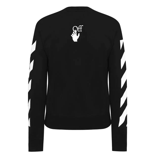 OFF-WHITE White Print Caravaggio Sweatshirt Black - Boinclo ltd