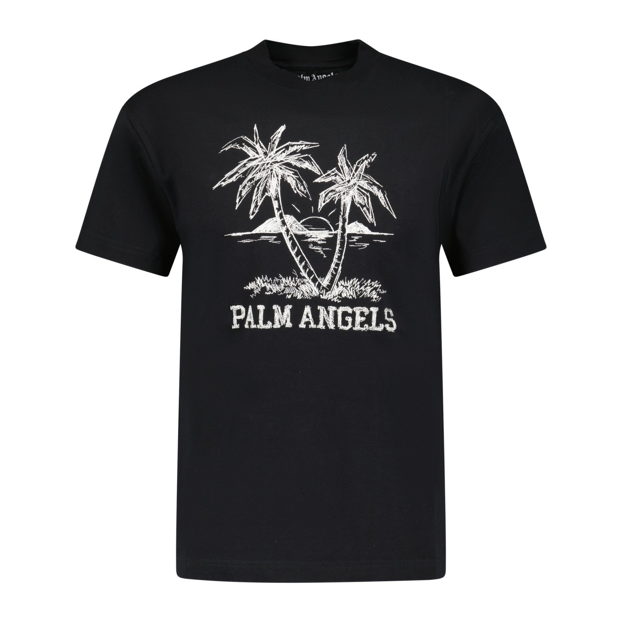 Palm Angels Palm Tree Print T-Shirt Black - Boinclo ltd